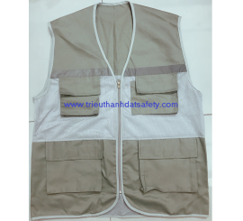 ÁO GHI LÊ PHỐI LƯỚI XAM 3 TÚI